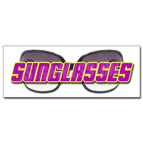 Safety Sign, 48 in Height, Vinyl, 18 in Length, Sunglasses